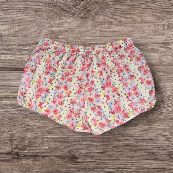 Victoria's Secret Pink MED Floral Lounge Pajama Shorts w/ Pockets & Drawstring - Picture 3 of 3